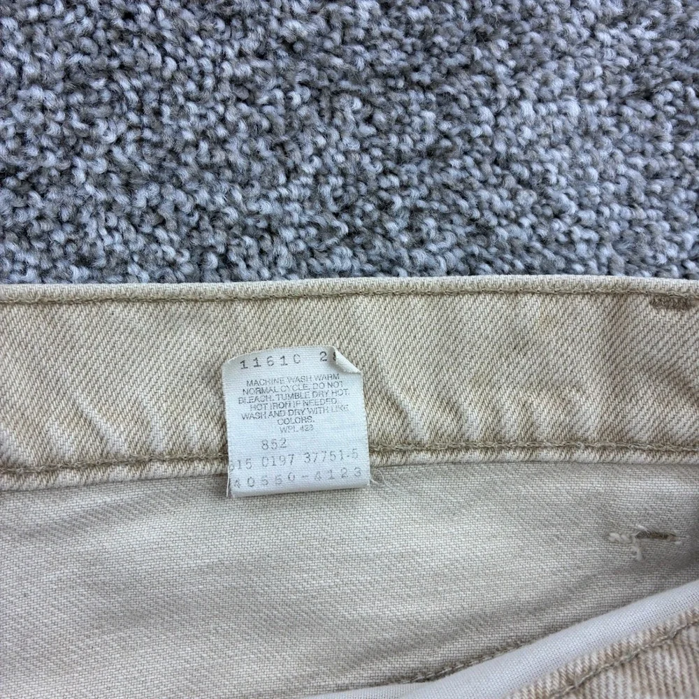Vintage Levi's 550 Jeans Mens 36x30 Beige Cotton Relaxed Orange Tab USA Made
